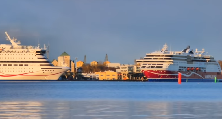 Best Hotels Near Turku Ferry Terminal. Viking line ferries at Turku Ferry terminal.